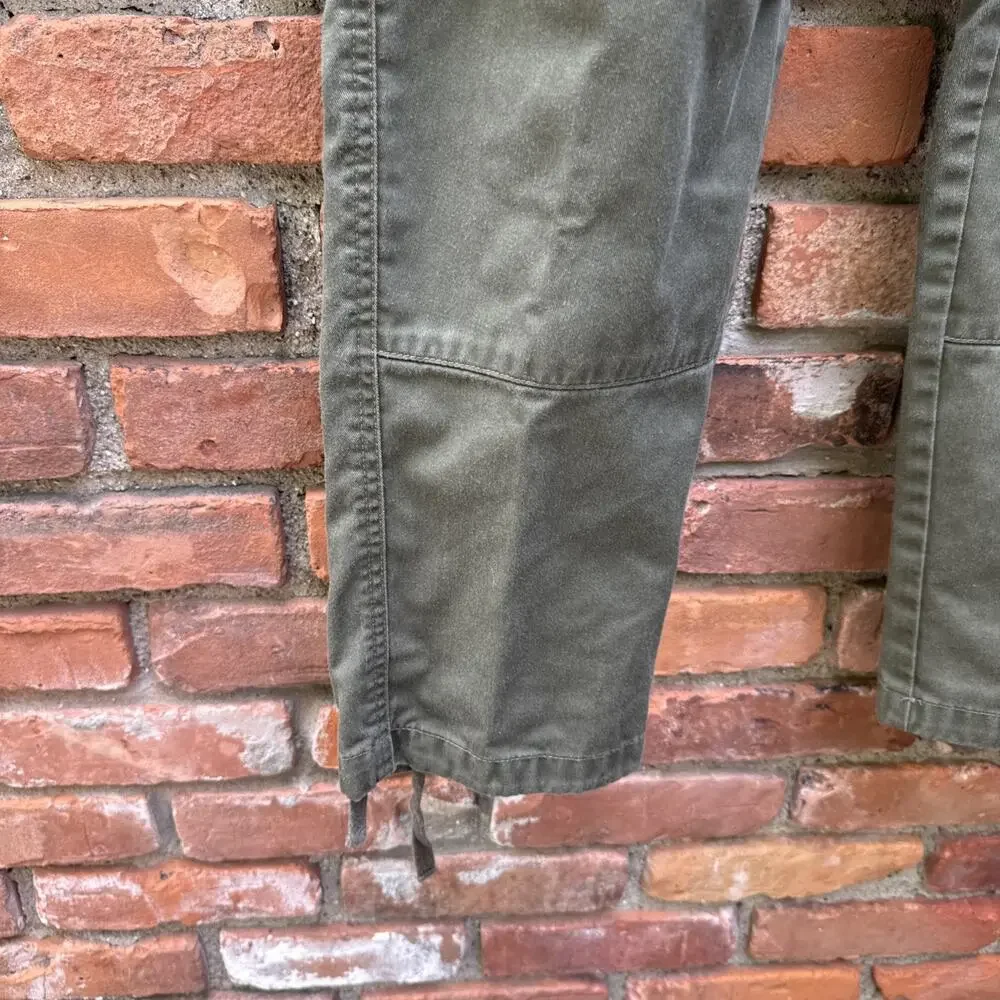 EMPYRE RELAX CARGO PANTS GREEN MENS SIZE 30x26 MILITARY SKATE Y2K BUTTON FLY